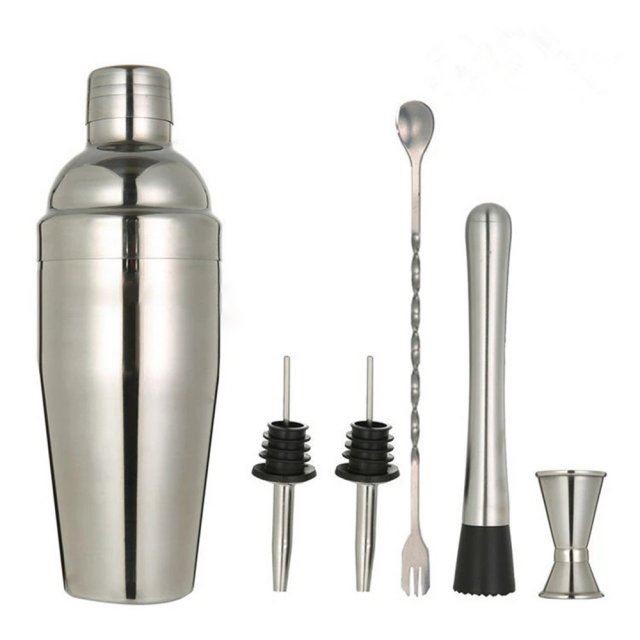 6pcs Stainless Steel Cocktail Shaker Bartender's Set Win