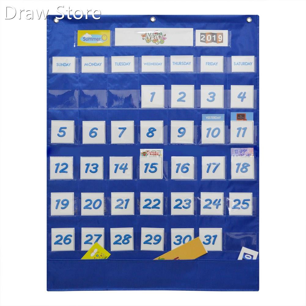 School Classroom Calendar Pocket Chart Wall Calendar & W