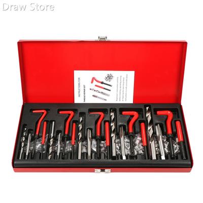 131Pcs Thread Repair Kit M5 M6 M8 M10 M12 Threaded Tool Twis