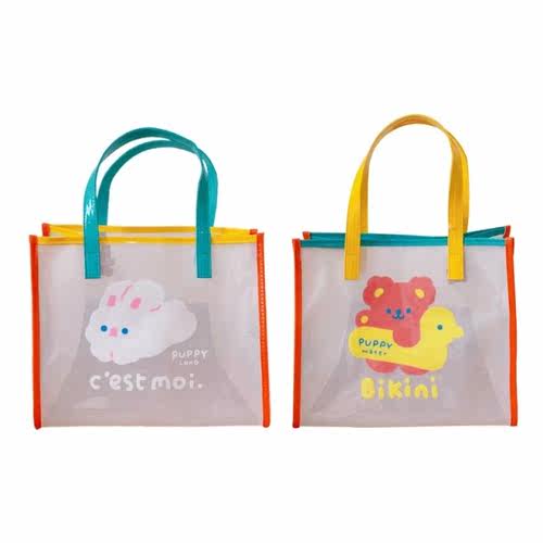 Jelly Cartoon Beach Shoulder Bag Transparent PVC Rainbow Lar