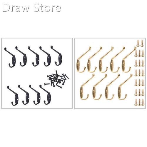 9 Pack Coat Hooks Wall HooksHeavy Duty Wall Mounted 适用于 H