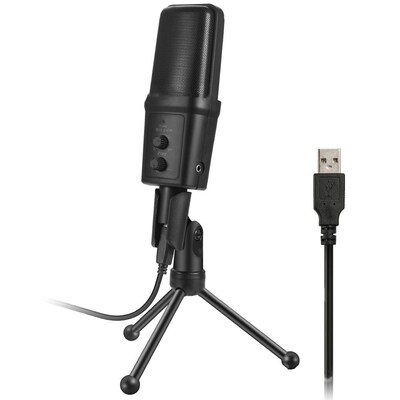 USB Condenser Microphone Studio Audio Mic PC Laptop Recordin