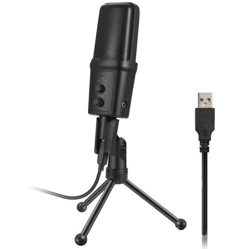 USB Condenser Microphone Studio Audio Mic PC Laptop Recordin