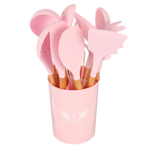 12PCS Silicone Cooking Utensil Set Non-stick Spatula Shovel