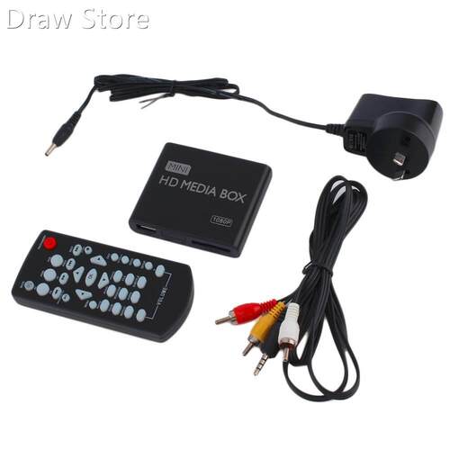 Mini 1080p HD Media Player Box MPEG/MKV/H.264 HDMI AV USB +
