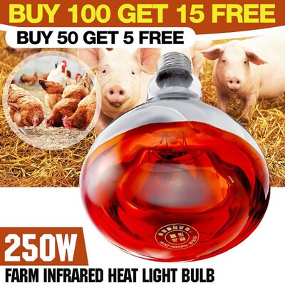 E27 100W/250W 220V Farm Red Heat Led Lamp Pet Poultry Thicke