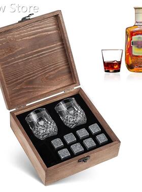 8pcs Whiskey Stones Set with 2pcs Whiskey Shot Glasses