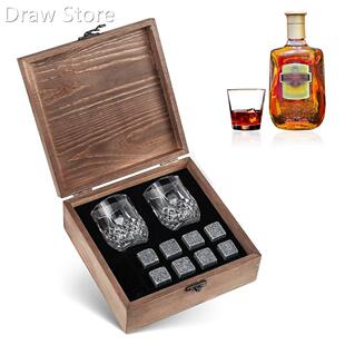 8pcs Whiskey Stones Set with 2pcs Whiskey Shot Glasses