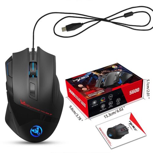 Colorful 9-Button Wired Mouse Ergonomic 7200dpi Corded Mice
