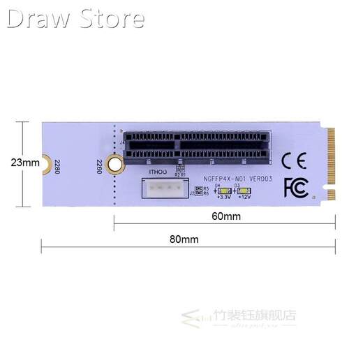 CHIPAL NGFF M.2 to PCI-E 4X Riser Card M2 Key M to PCIe X4 A