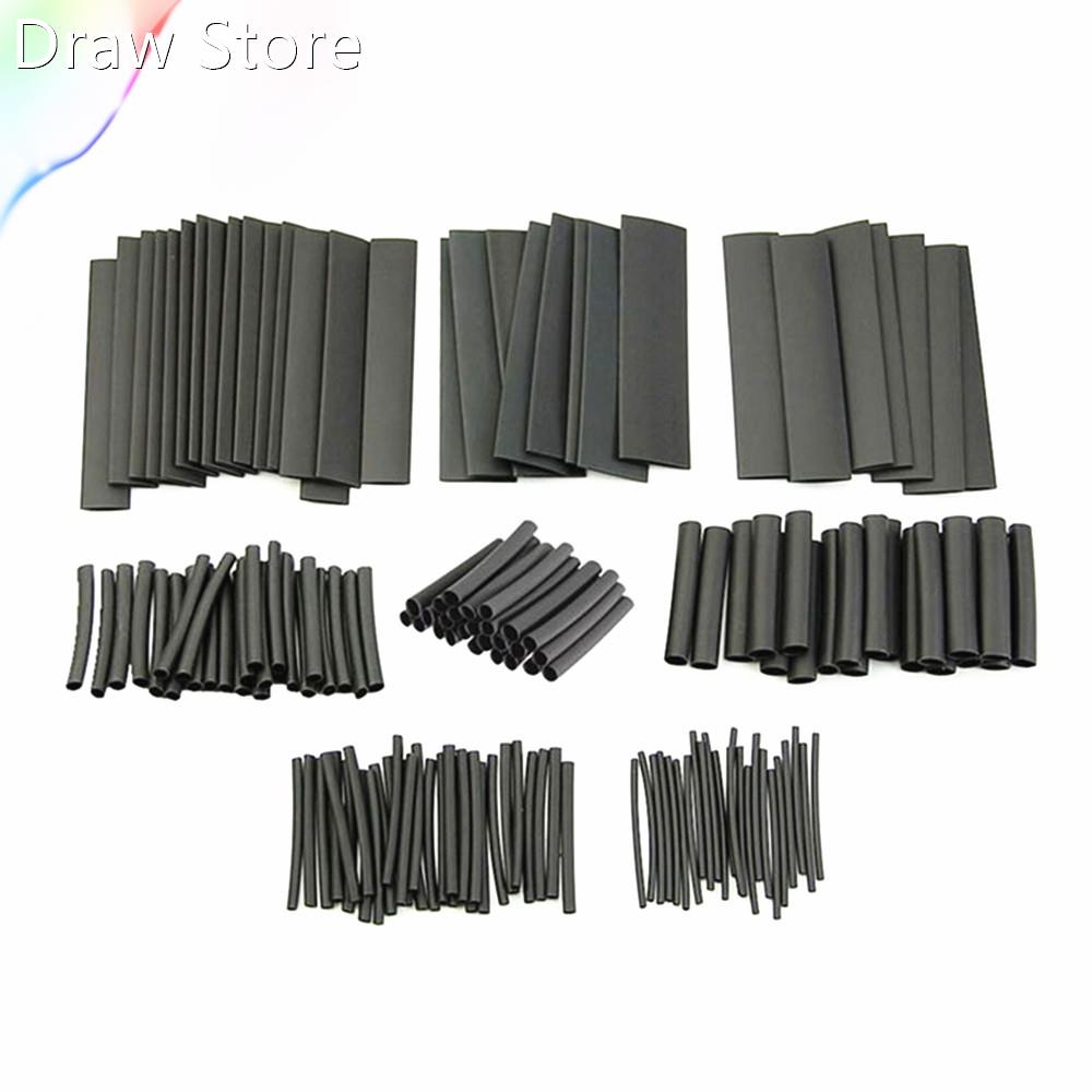 127Pcs Assorted Polyolefin Heat Shrink Tubing Tube Cable Sle