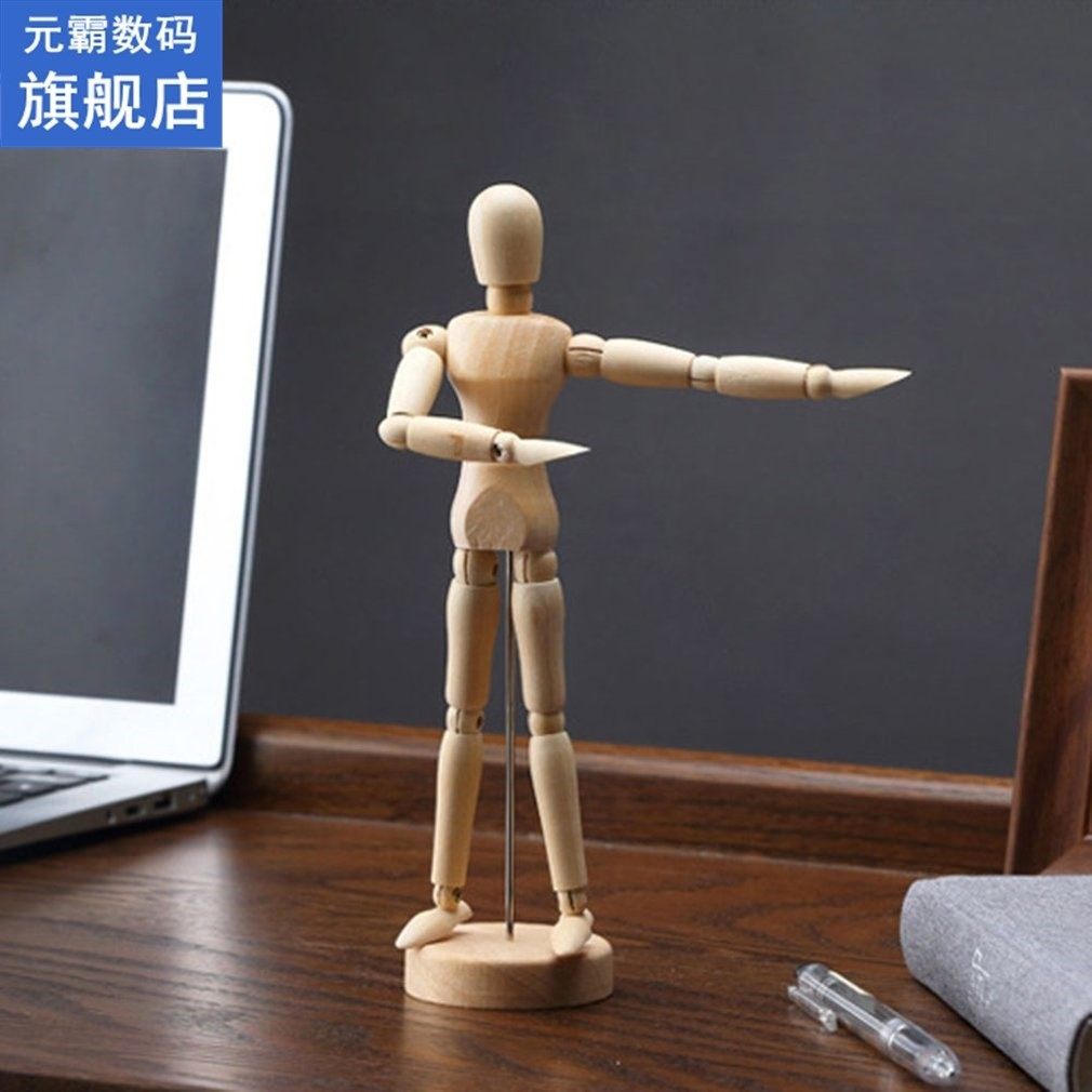 wooden manikin jointed doll model artist painting drawing sk