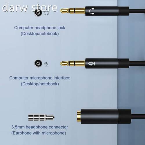 13.Amm Jack Microphone udio plitter Cable Female T5o 2S Male