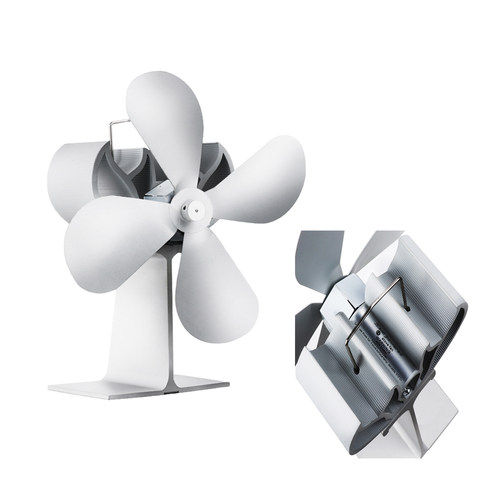 Portable Heat Powered Stove Fan Fuel Saving Mute Fireplace T