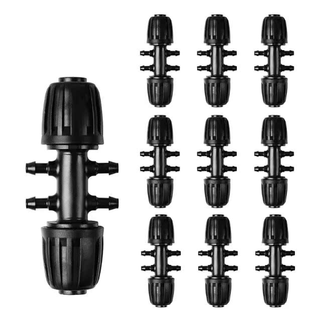 2022 New Drip Irrigation Barbed Tee 10 Pieces 1/2 Inch to 1/