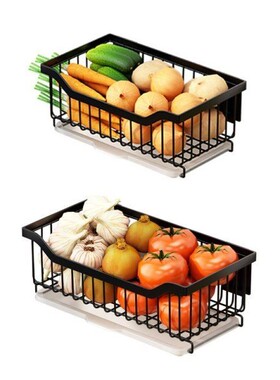 Wall Mounted Storage Basket Drain Hollow Organizer Detachabl