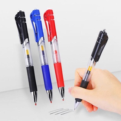 5Pcs/Pack Retractable Gel Pen 3 Colors Optional Anti-Slip Si