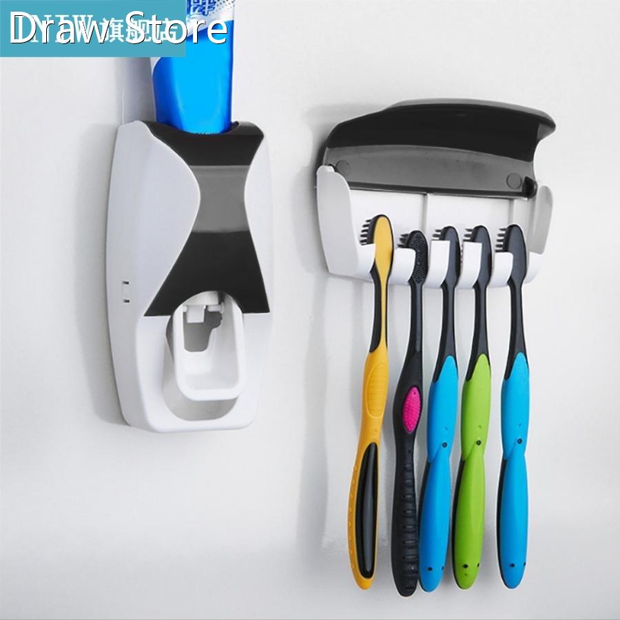 Wall Mounted Automatic Toothpaste Dispenser Squeezer Toothbr