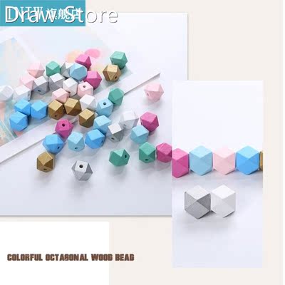 20 mm 60pcs Wooden Beads Polygonal Diameter Wooden Balls Cra