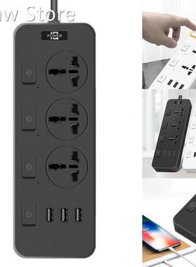Power Strip with USB with 3 Outlets 3 USB Charger, Multifunc