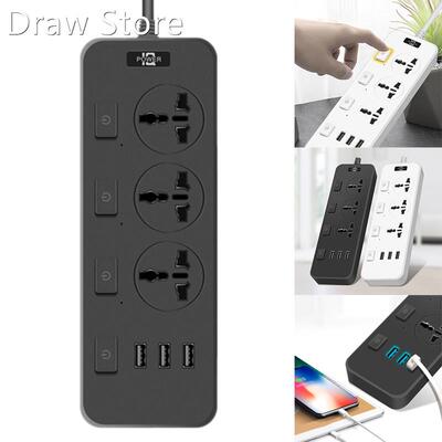 Power Strip with USB with 3 Outlets 3 USB Charger, Multifunc