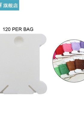 120PCS/Set Plastic Bobbins Floss Set Spool Thread Card Embro