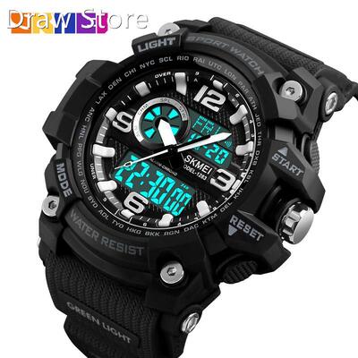 SKMEI Top Brand Luxury Sport Watch Men Military 5Bar Waterp
