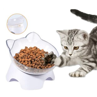 Non-Slip Cat Bowl Protection Cervical Transparent Bowls Cat