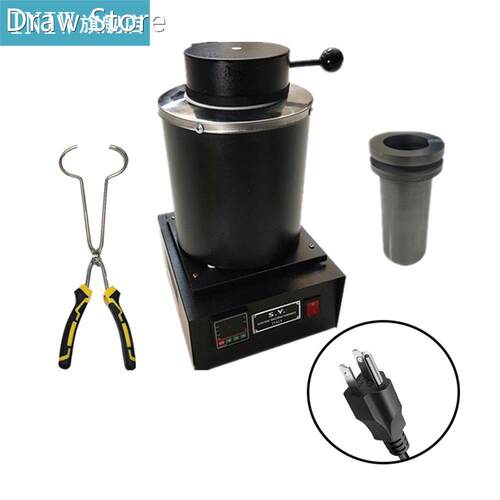 2KG Melting Furnace with Graphite Crucible Gold Silver Coppe