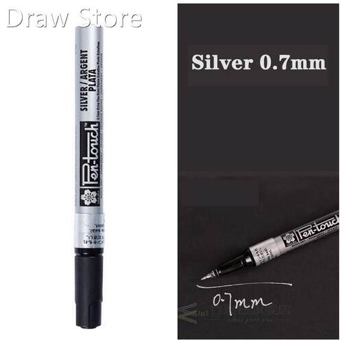 Permanent Metallic Marker Pens White Silver Gold Paint Pen
