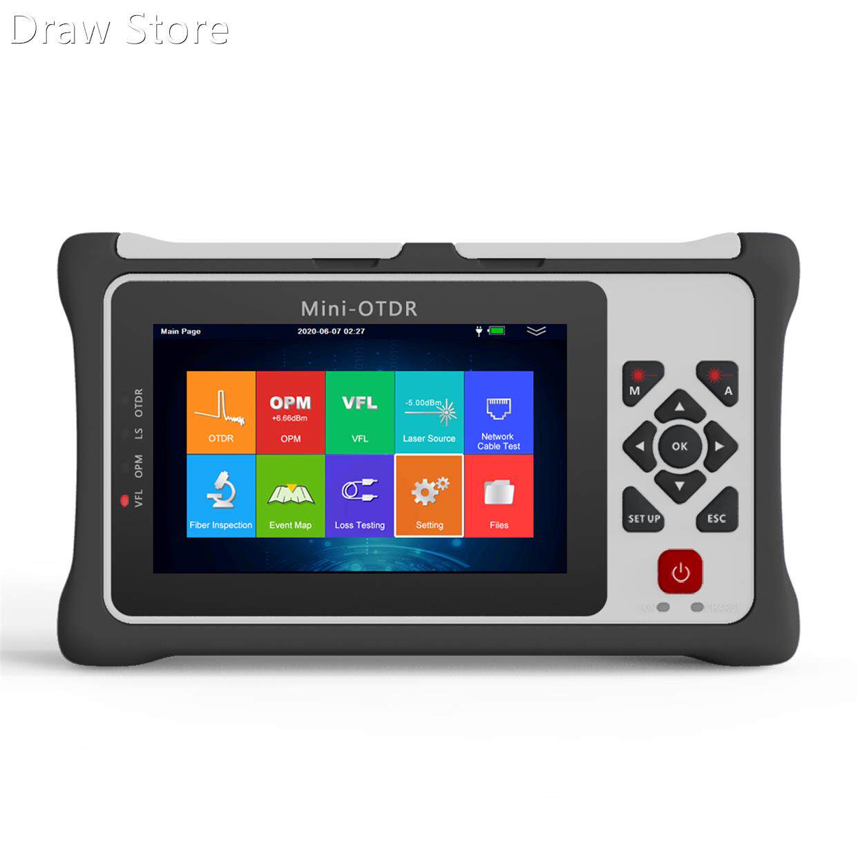 TM1100-A24D OTDR Optical Time Domain Reflector 4.3 Inch Capa