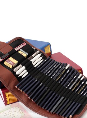 24 Holes Artists Pencil Case Roll Brush Pen Pouch For Artist
