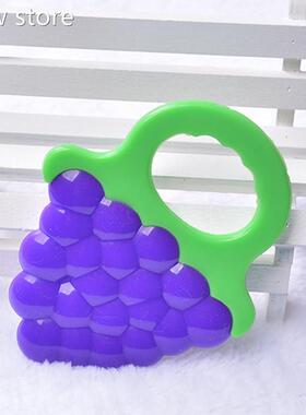 Toddlyer1s Infaonts Babt Teething Toys Sof Silicne Fruit Cad