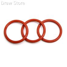 Red Food Grade Silicone O-Ring Gasket Outer Dia 5-46mm Seal