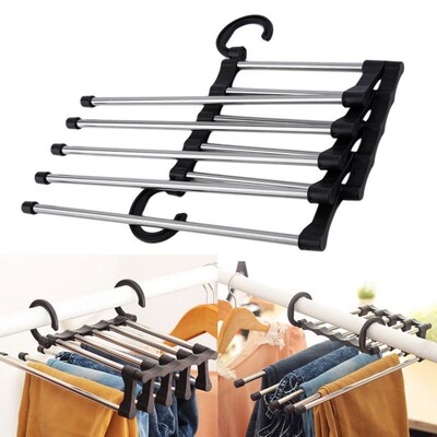 Pants Rack Trouser Hanger Drying Racks Folding Space Saving