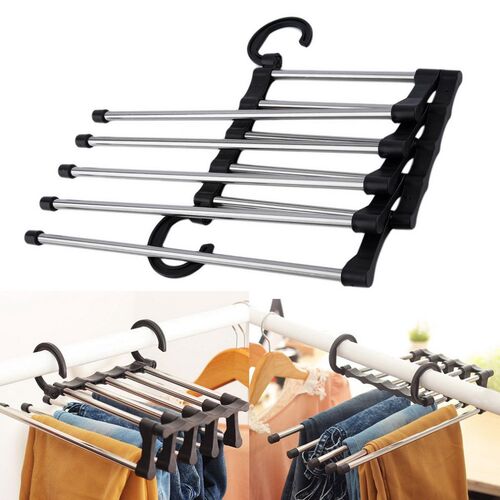 Pants Rack Trouser Hanger Drying Racks Folding Space Saving