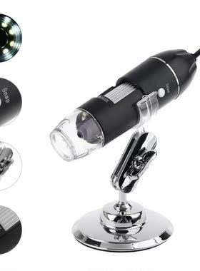 3-in-1 1600X USB Microscope OSX Windows PC Type-C Micro-USB