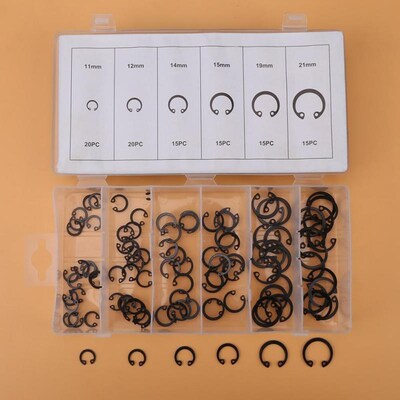 1 Set of 100Pcs Snap C-clip Circlip Retaining Ring Circlips