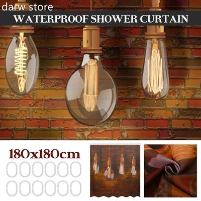 3D Valance Curtaimn Re tBrick Wall dSt1ring Lap Patern Water