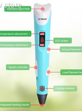 mya1riwell 3d pen display pn with fr7ee epla 1.5mm filment a