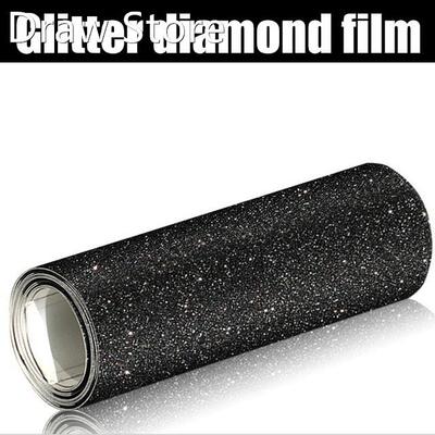 Black Glitter Diamond Shiny Vinyl Films Wrap Car Sticker Au