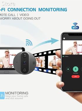smart WiFi door bell With 720P110°Camera video peephole