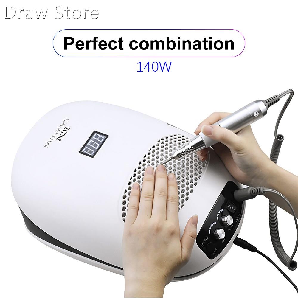 140W 3-IN-1 Nail Drill Manicure Machine & Nail Dust Vacu