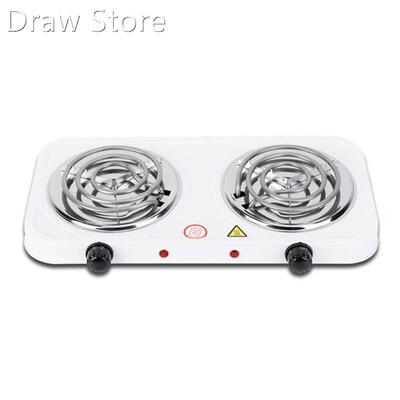 Portable Electric 2000W Mocha Pot Double Stove Hotplate Adj