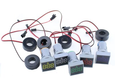 22MM AC  Voltmeter 0-100A Ampere Square Panel LED Digital Vo