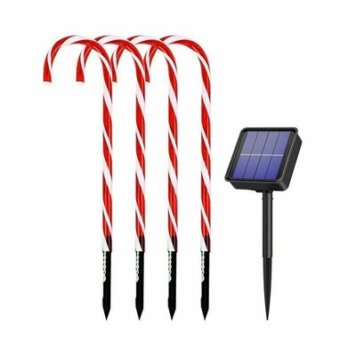 Christmas Decoration Lights Solar Christmas Candy Cane Pathw