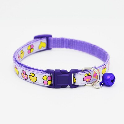 12Pcs Cats Dogs Collar Mushroom Pattern Colorful Puppy Kitte