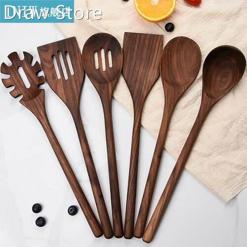 6Pcs/Set Kitchen Utensils Wooden Non-Stick Reusable