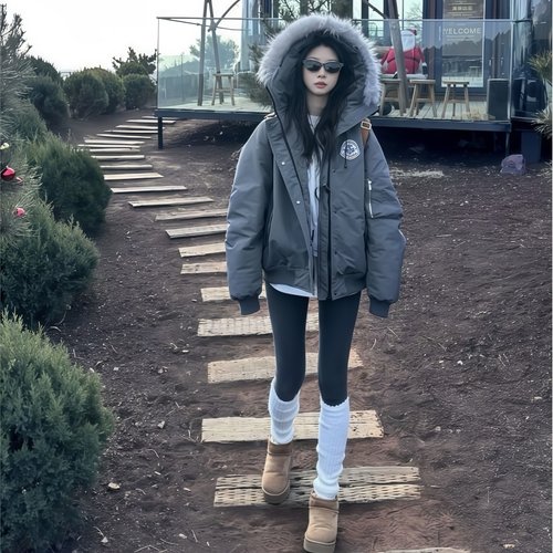 黄子弘凡同款美式复古宽松派克服