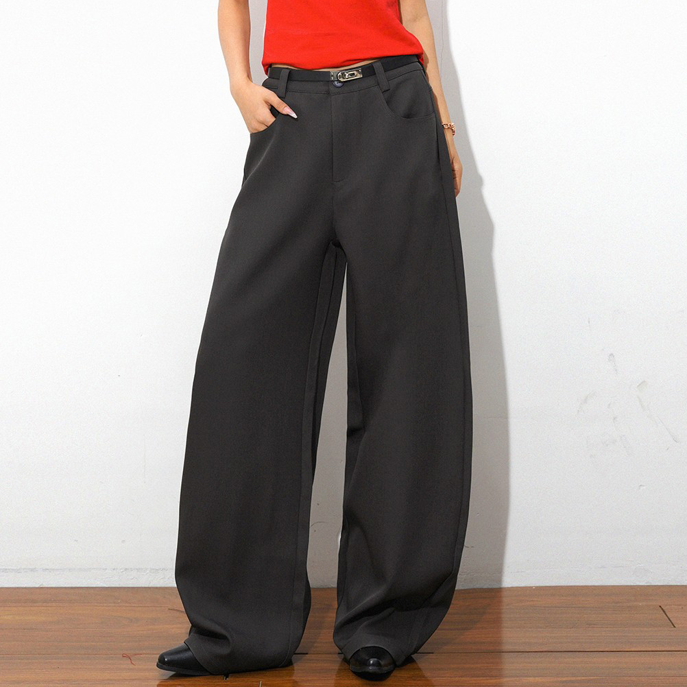 弯刀裤女休闲阔腿裤秋装新款西裤